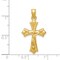 14K Yellow Gold Hollow Crucifix Pendant Jewelry 29.6mm x 16.2mm